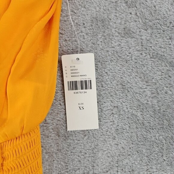 Maeve Wrap Top Womens XS Mango Textured Satin Sleeveless V-Neck Anthropologie - Picture 2 of 9